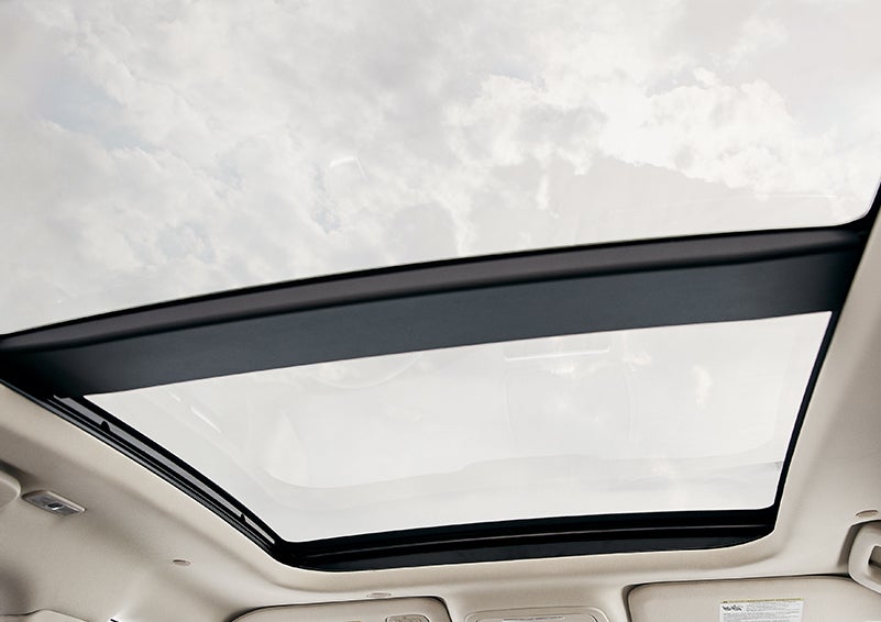The available panoramic Vista Roof® is shown from inside a 2024 Lincoln Corsair® SUV. | Sheehy Lincoln of Richmond in Richmond VA